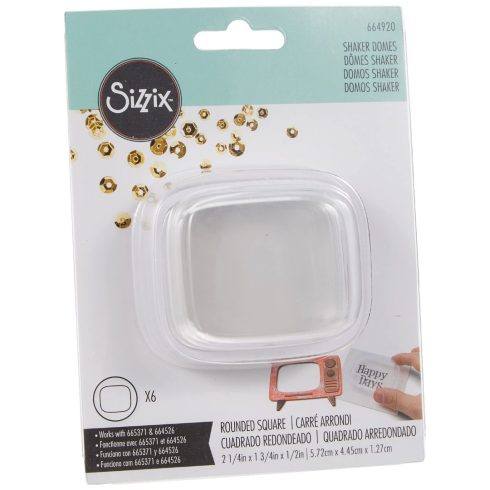 Sizzix shaker muovikupu (6 kpl) – SHAKER DOMES OVEN/TV