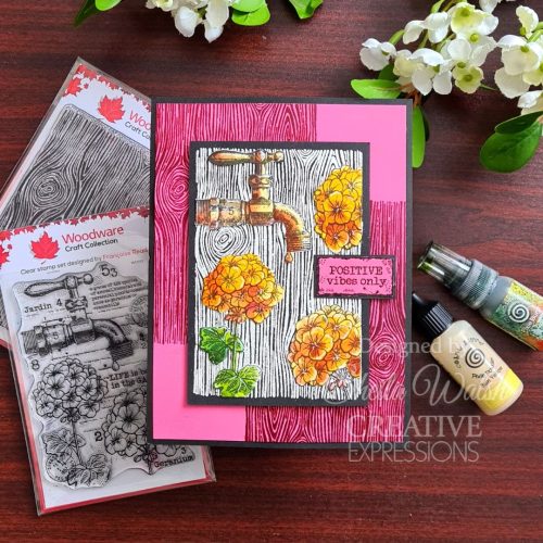 Woodware Clear Stamp – Geraniums leimasin - Bild 2