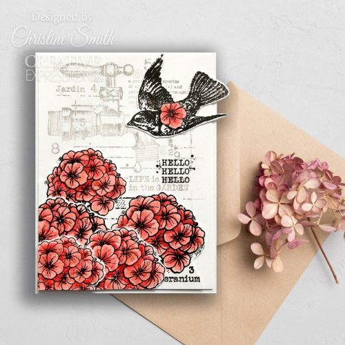 Woodware Clear Stamp – Hollyhocks leimasin - Image 2