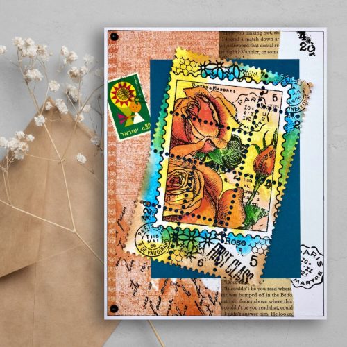 Woodware Clear Stamp – Postal Rose leimasin - Image 6