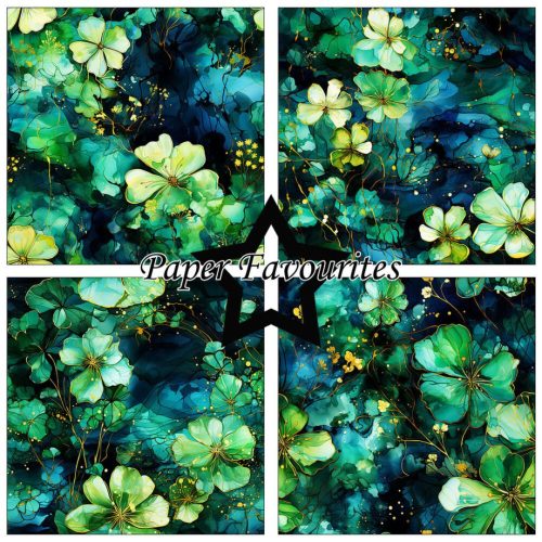 Paper Favourites – Alcohol Ink - Lucky Clover paperilajitelma 15 x 15 cm - Bild 2