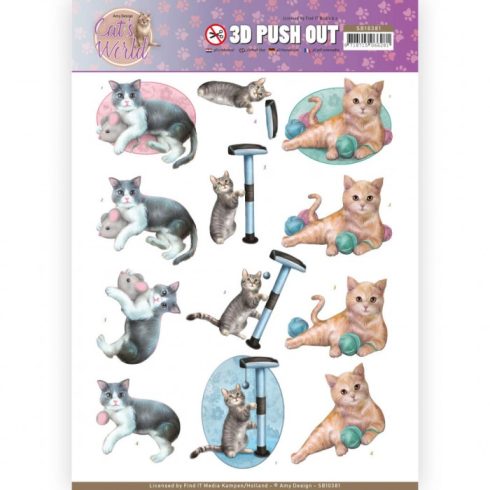 Amy Design 3D-arkki – Cat's World Playing Cats