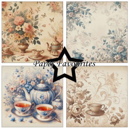 Paper Favourites – Tea Time paperilajitelma 15 x 15 cm - Image 3