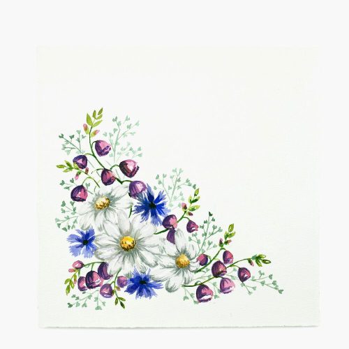 Sheena Crafts Watercolour Fusion Pad – Vesiväripaperilehtiö kukkakuvilla (15kpl) - Bild 6
