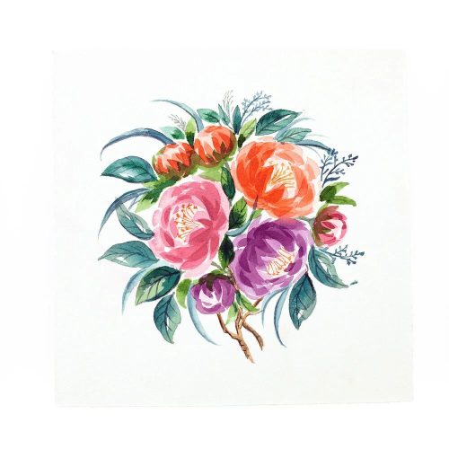 Sheena Crafts Watercolour Fusion Pad – Vesiväripaperilehtiö kukkakuvilla (15kpl) - Bild 4
