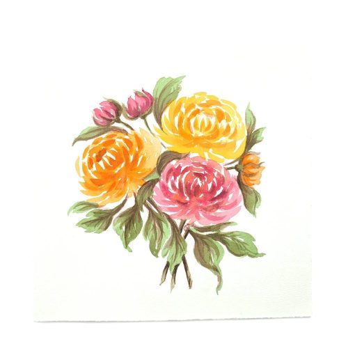 Sheena Crafts Watercolour Fusion Pad – Vesiväripaperilehtiö kukkakuvilla (15kpl) - Bild 2