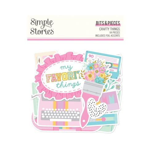 Simple Stories – Bits & Pieces Crafty Things leikekuvat (64 kpl)