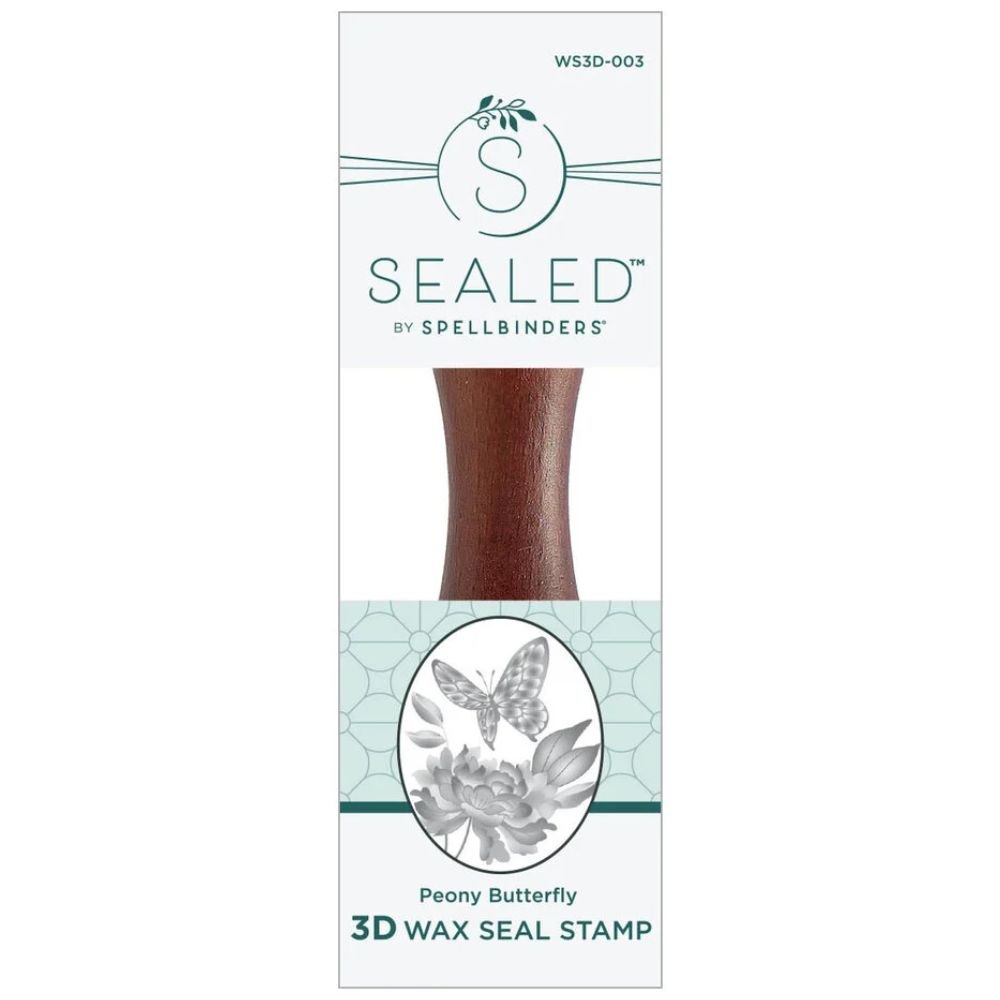 Spellbinders Wax Seal Stamp 3D sinettileimasin – Peony Butterfly - Image 3