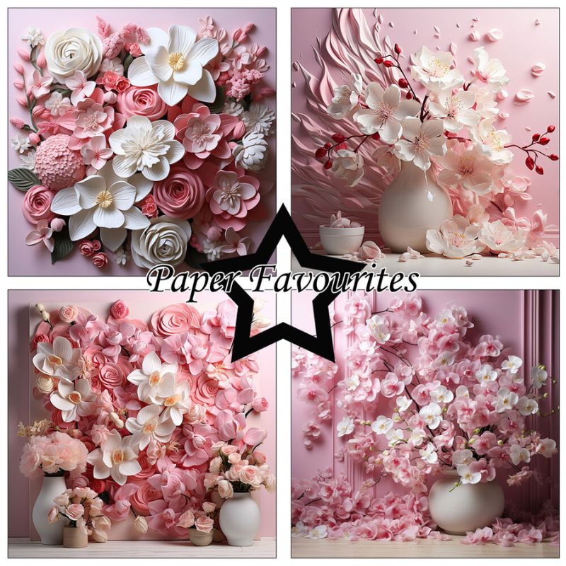 Paper Favourites – Wedding Flowers paperilajitelma 15 x 15 cm - Image 2