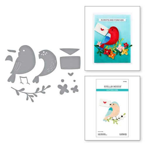 Spellbinders stanssi – LOVE NOTE BIRD - Image 6