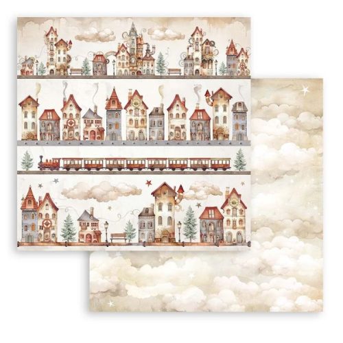 Stamperia – Gear up for Christmas Backgrounds paperilajitelma 20 x 20 cm - Image 3