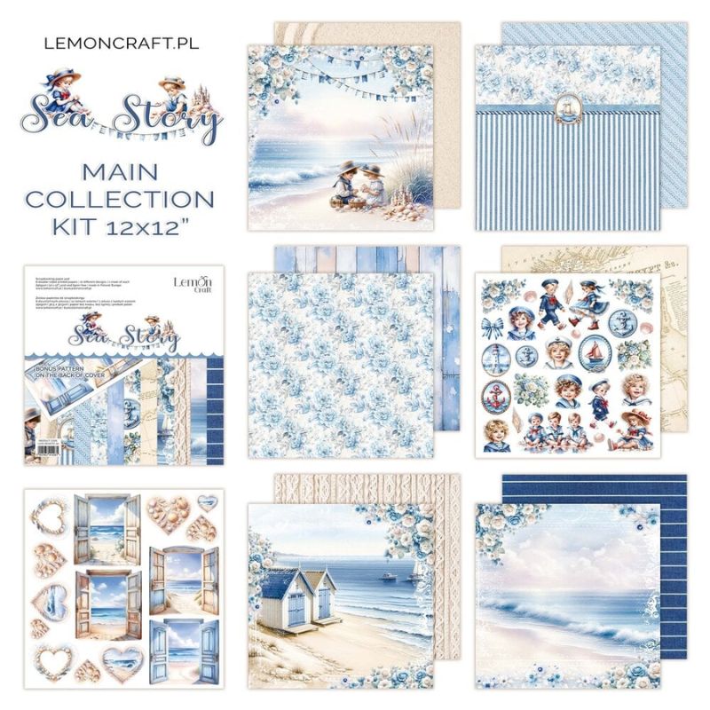 Lemon Craft – Sea Story paperilehtiö 30 x 30 cm (1)