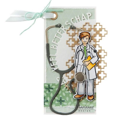 Marianne Design stanssi ja leimasin – DOCTOR - Image 2