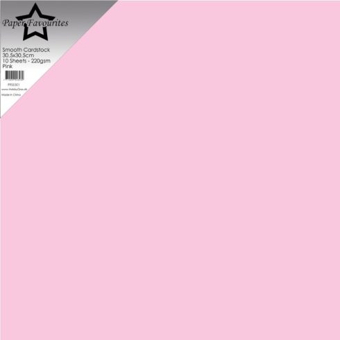 Paper Favourites Smooth Cardstock Pink – Kartonki 30x30cm 220g (10 kpl) (1)