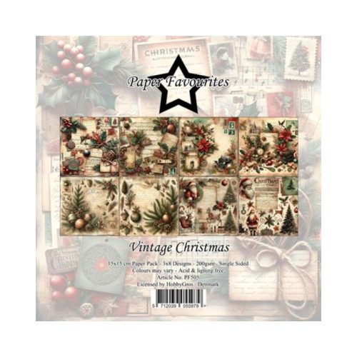 Paper Favourites – Vintage Christmas paperilajitelma 15 x 15 cm