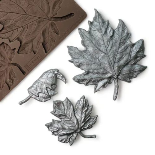 Re·Design with Prima – Falling Leaves Fantasy Decor Mould muotti 13x20cm - Bild 3