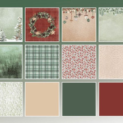 Studio Light Paper Pad – Festive Forest paperilehtiö 20x20cm - Image 2