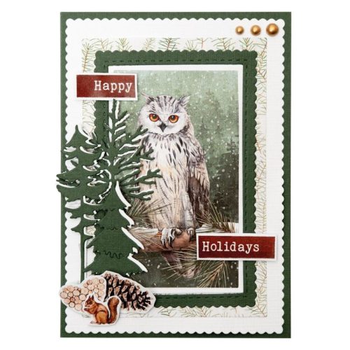 Studio Light Paper Pad – Festive Forest paperilehtiö 20x20cm - Image 3