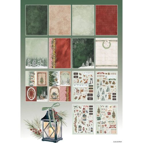 Studio Light Die-Cut Designer Paper Pad – Festive Forest paperilehtiö A4 - Bild 2