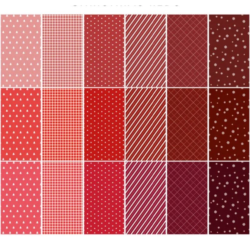 Studio Light Paper Pad – Christmas Reds Pattern paperilehtiö (A5) - Image 2