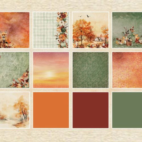 Studio Light Paper Pad – Everlasting Autumn Background paperilehtiö 20x20cm - Bild 2