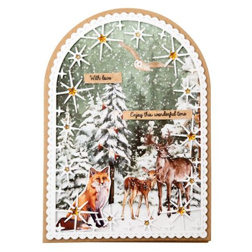 Studio Light Paper Pad – Festive Forest paperilehtiö 20x20cm - Image 4