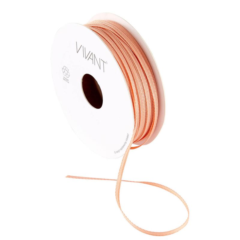 Vivant Texture Ribbon Peach – tekstiilinauha 20m (3mm)
