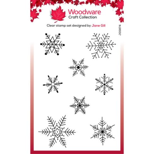 Woodware Clear Stamps – Snowflakes leimasinsetti