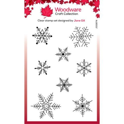 Woodware Clear Stamps – Snowflakes leimasinsetti