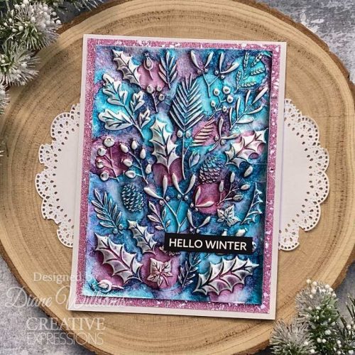 Creative Expressions Colouring Stencil sapluunat – WINTER FOLIAGE (2kpl) - Bild 10