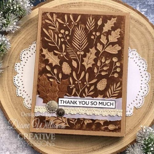 Creative Expressions Colouring Stencil sapluunat – WINTER FOLIAGE (2kpl) - Bild 2