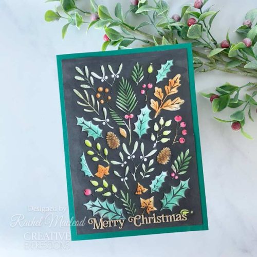 Creative Expressions Colouring Stencil sapluunat – WINTER FOLIAGE (2kpl) - Bild 6