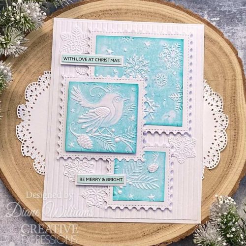 Creative Expressions Colouring Stencil sapluunat – ROBIN & SNOWFLAKES (2kpl) - Bild 3