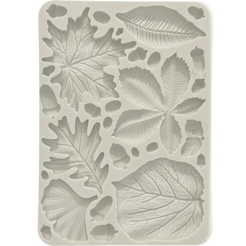 Stamperia – Forest Leaves and Acorns Silicon Mould muotti A5
