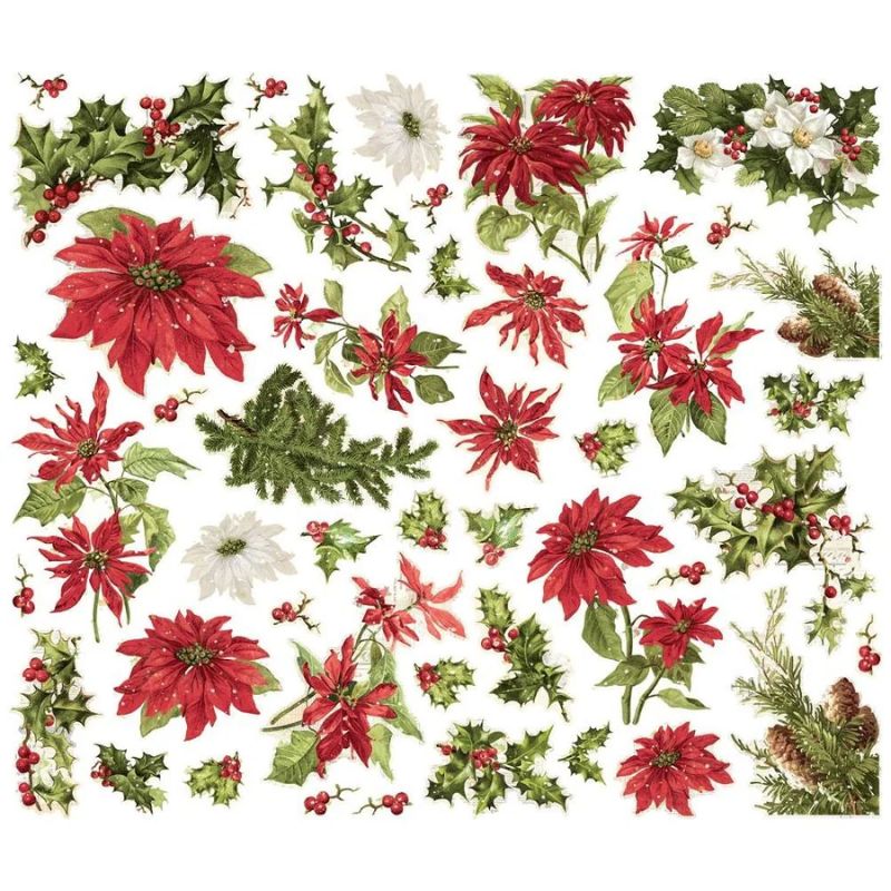 Simple Stories – Floral Bits & Pieces Yuletide leikekuvat (45 kpl) - Image 2