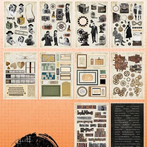 Studio Light Die-Cut Paper Pad – Grunge paperilehtiö (350kpl) A5 - Image 2