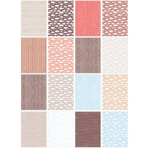 Studio Light Friendz Design Paper – Woodgrain paperilehtiö (A5) (1)