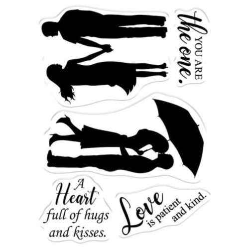 Crafter’s Companion Stencil & Stamp – You Are The One sapluunat + leimasinsetti - Image 3