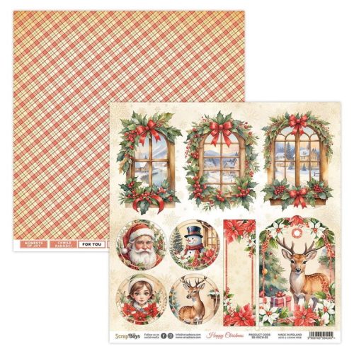ScrapBoys – Happy Christmas paperilehtiö 15 x 15 cm - Image 4