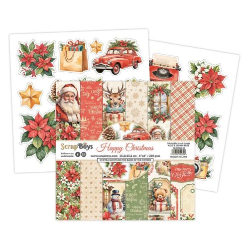 ScrapBoys – Happy Christmas paperilehtiö 15 x 15 cm - Image 8