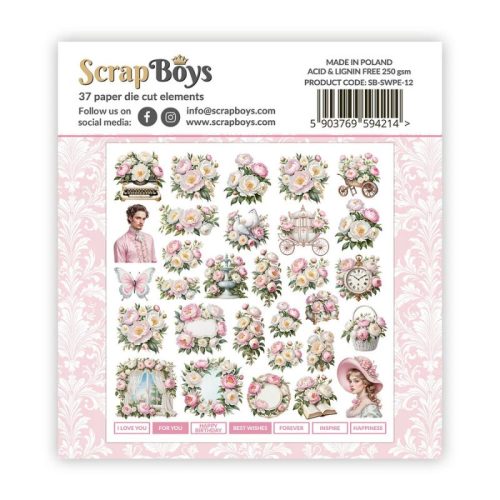 ScrapBoys – Sweet Peonies leikekuvat (37 kpl) - Image 2
