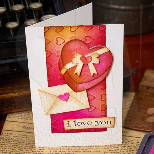 Sizzix Tim Holtz stanssi & 2D kohokuviointikansio – VAULT SIDE-ORDER LOVE NOTES - Image 2