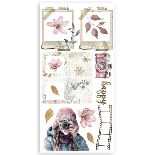 Stamperia – Paper Cuts-outs Snowdrops leikekuva-arkit (4 kpl) - Image 2