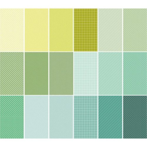 Studio Light Paper Pad – Shades of Green Pattern paperilehtiö (A5) - Image 2