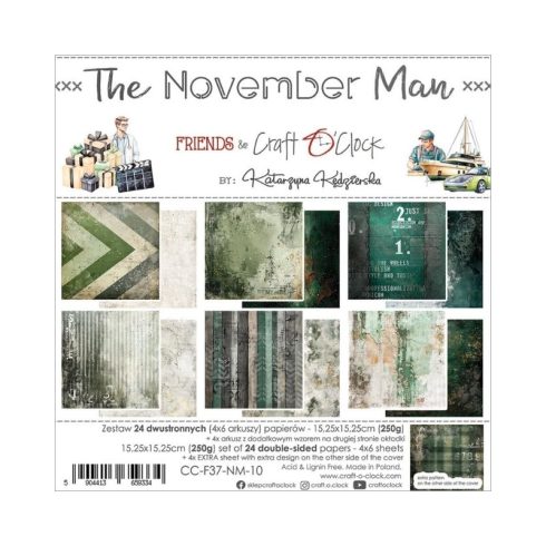 Craft O’Clock – The November Man paperilajitelma 15 x 15 cm