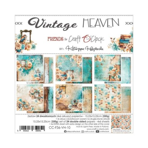 Craft O’Clock – Vintage Heaven paperilajitelma 15 x 15 cm