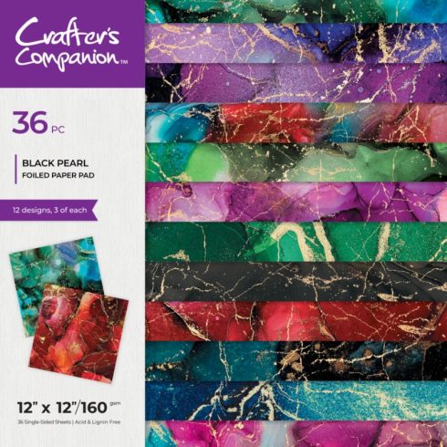 Crafter's Companion – Foiled Paper Black Pearl 30 x 30 cm