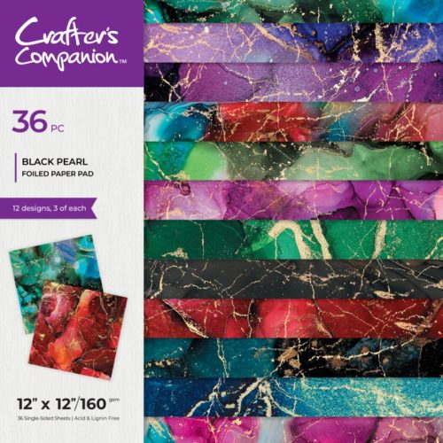 Crafter's Companion – Foiled Paper Black Pearl 30 x 30 cm