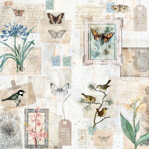 Distressed Florals paperilehtio11