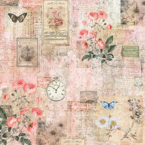 Distressed Florals paperilehtio9